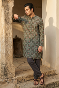 ARANYA KURTA - BOTTLE GREEN Size M | Veda Handcrafted Ethnic Wear