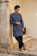 VRIKSHA KURTA - ROYALBLUE Size M | Veda Handcrafted Ethnic Wear