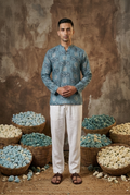 MITRA KURTA - TEAL Size M | Veda Handcrafted Ethnic Wear