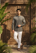 KALA KURTA - BLACK Size M | Veda Handcrafted Ethnic Wear