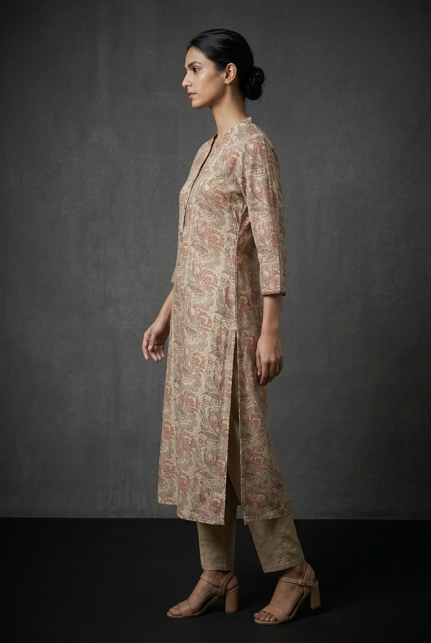 ROHINI KURTA COMBO - MAROON Size L | Veda Handcrafted Ethnic Wear
