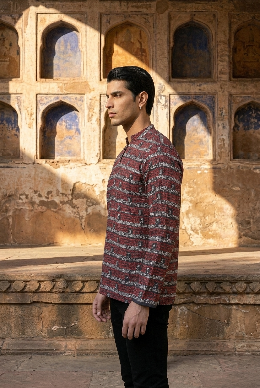 SOMA KURTA - BLACK Size XL | Veda Handcrafted Ethnic Wear