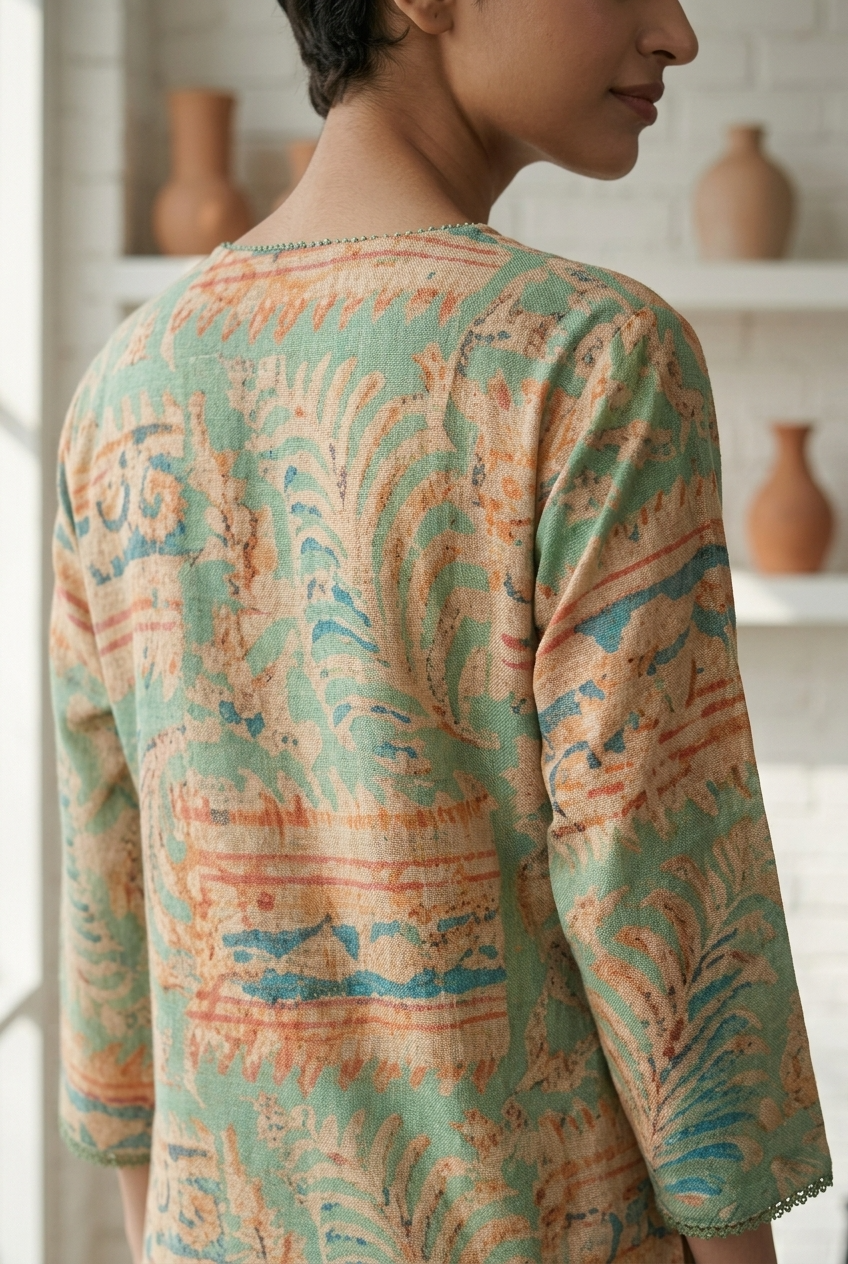 HARSHINI KURTA COMBO - PISTA Size XXL | Veda Handcrafted Ethnic Wear