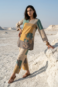 HEMANTA CO-ORD SET - BEIGE Size M | Veda Handcrafted Ethnic Wear